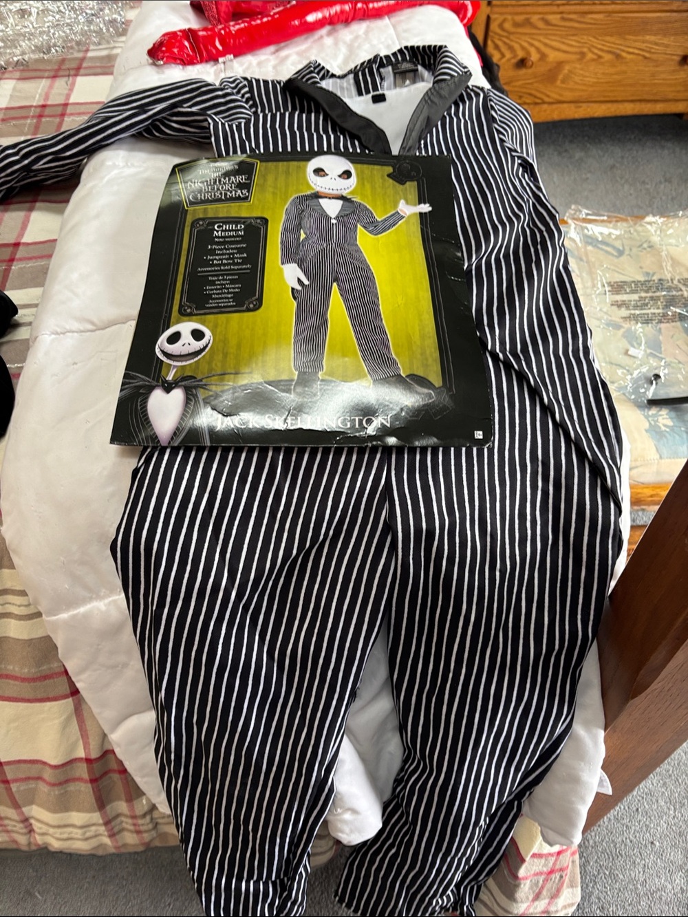 Jack Skellington Kids Black Pinstripe Costume only suit !!!